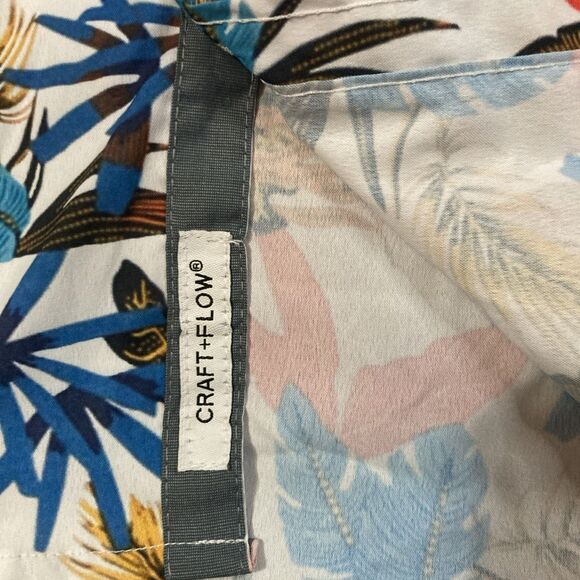 Craft + Flow Voyage Color Fall Leaves SS Button Mens Size M - Picture 5 of 7